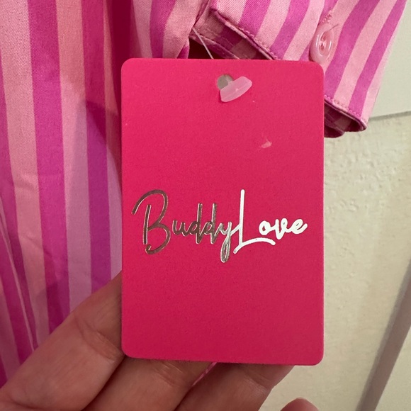 Buddy Love Dress - Vibrant Pink Striped Dress - Size Small - NWT - Picture 8 of 10